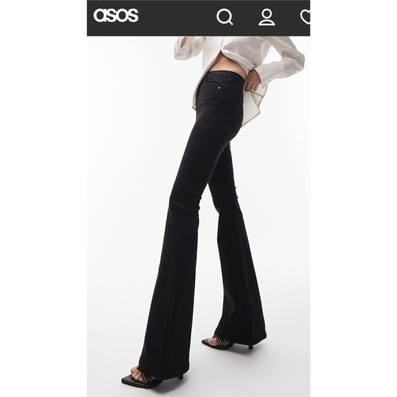 ASOS Black Denim Flares - Picture 3 of 8